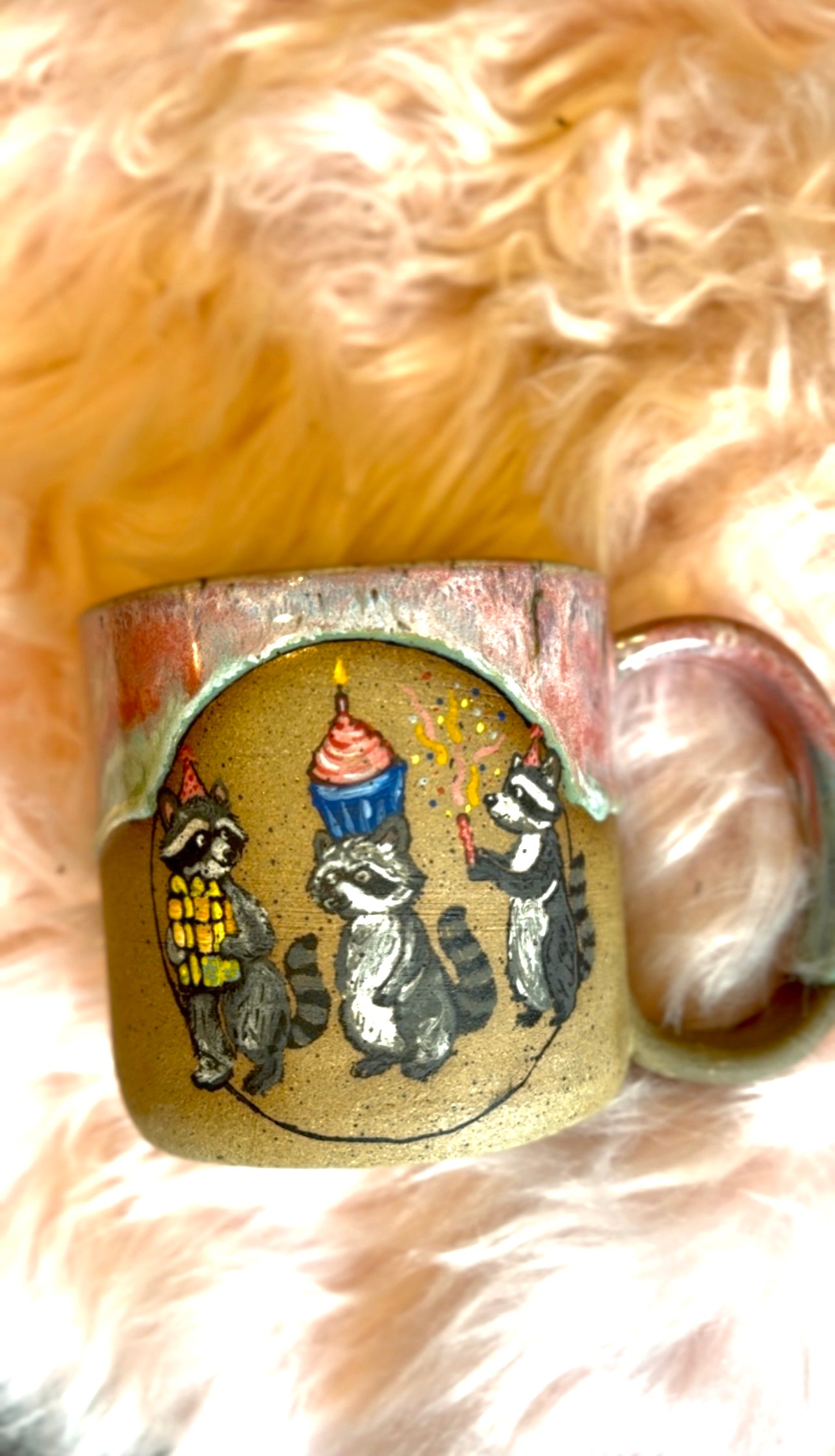 Celebration Raccoons Mug