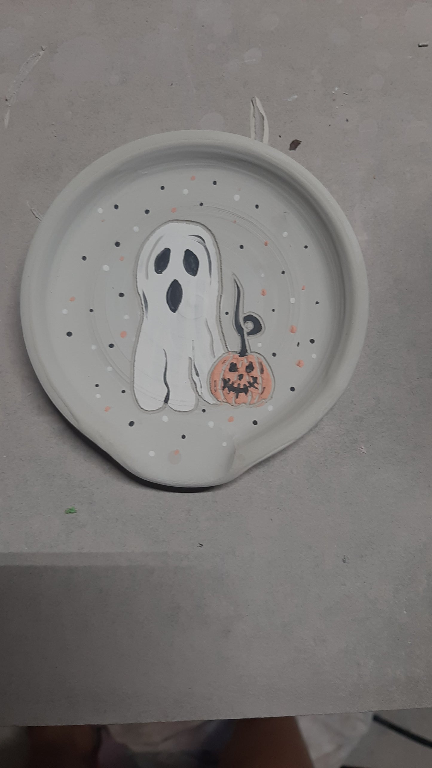 Ghost and Jack O Lantern Spoon Rest